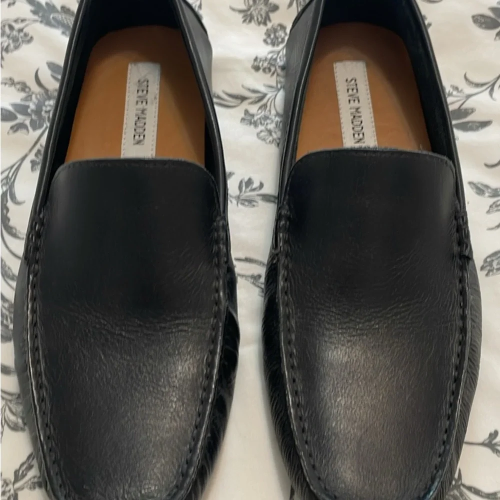 Steve Madden black leather men’s shoes - Picture 2 of 4